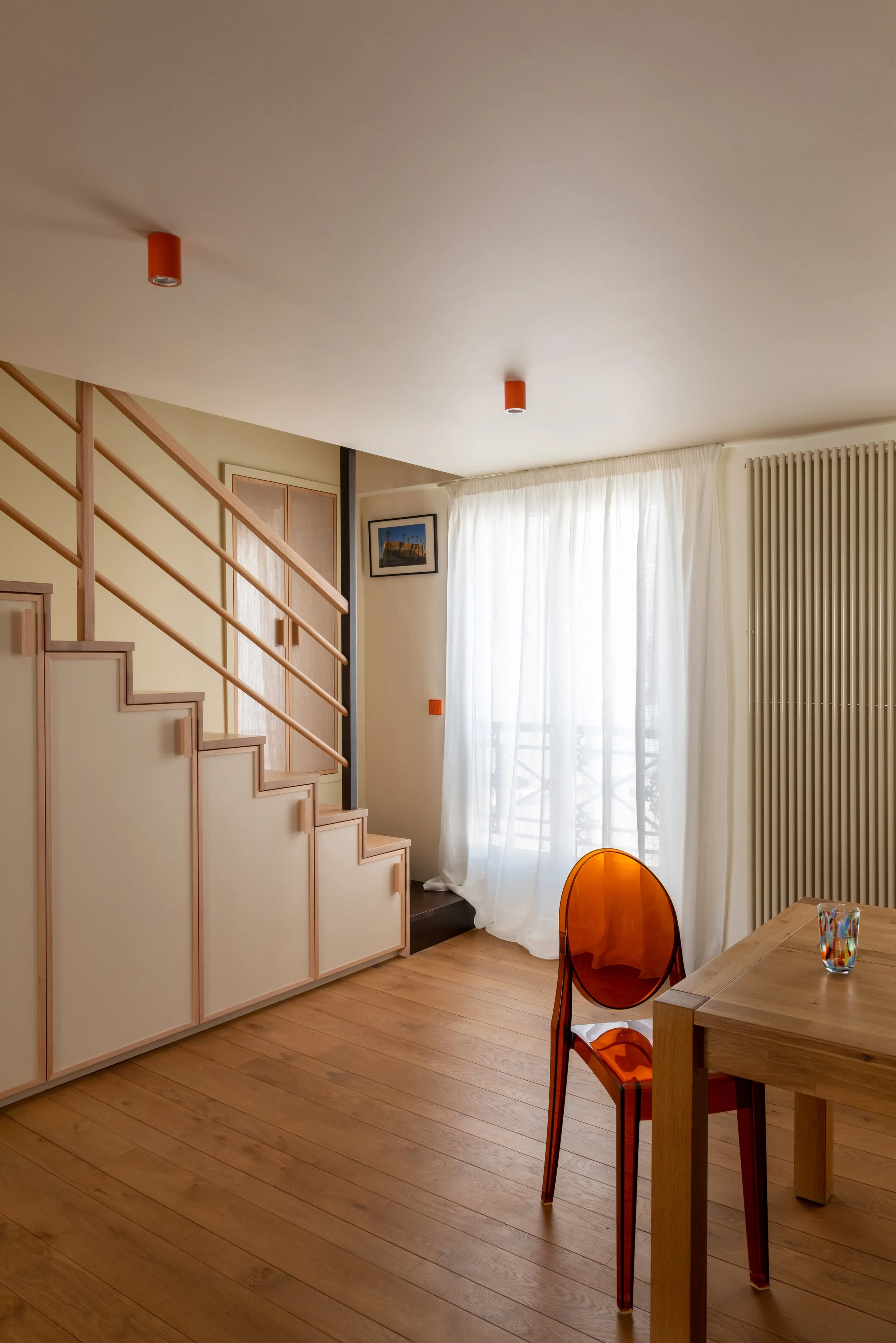 Cuisine ouverte — rénovation duplex 160 m² Bonne Nouvelle Paris, architecte d'intérieur Studio Emsé